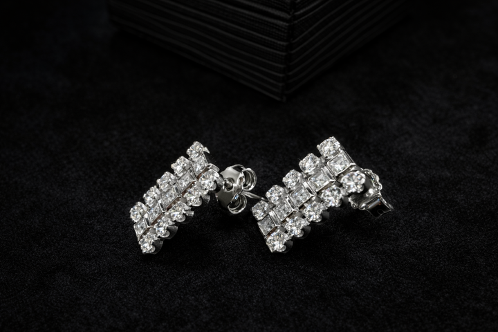 Orecchini in oro bianco e diamanti