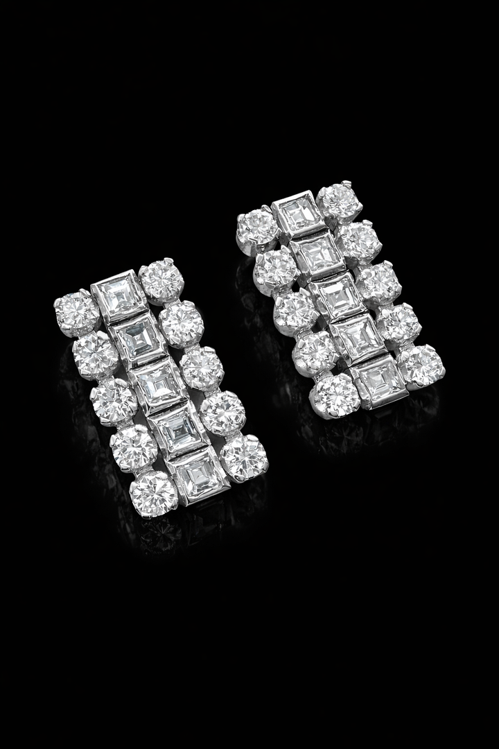 Orecchini in oro bianco e diamanti