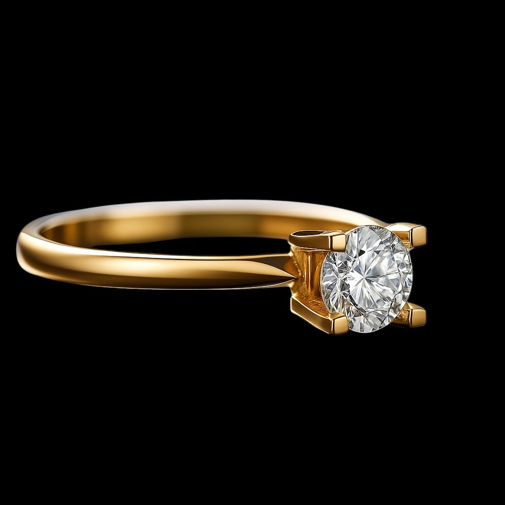 Anello Solitario Oro 18K con Diamante 0.20 ct